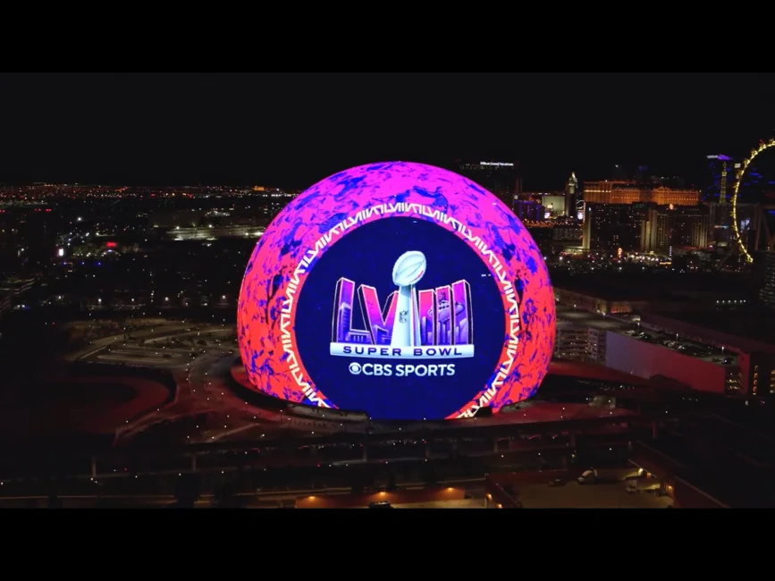 Sphere campaign at night